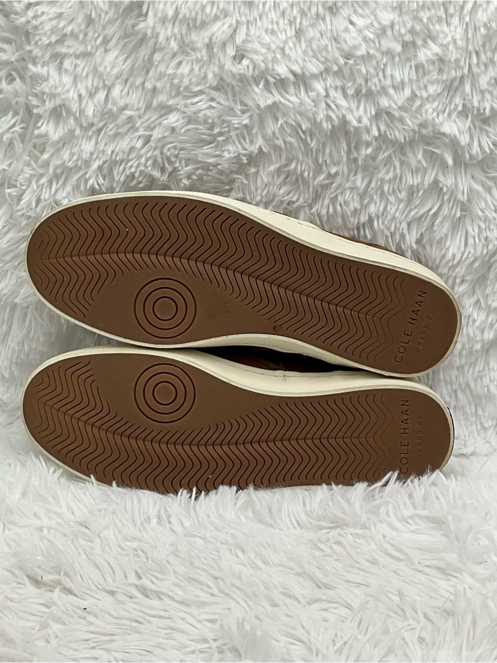 Cole Haan GrandPro Sneaker Size 9M Brown Cognac Leather Slip-On Sneakers